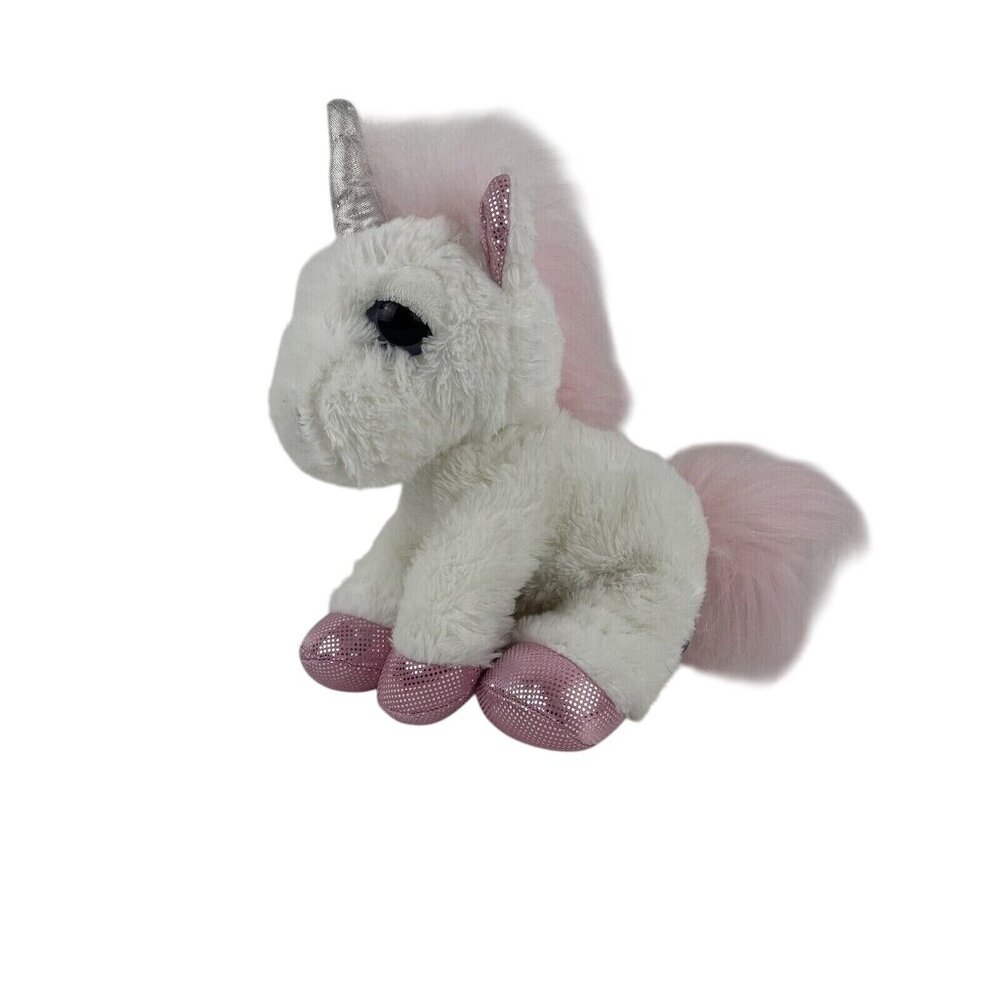 Aurora White Unicorn‎ 12" Plush Pink Sparkle Hooves Ears Horn Stuffed Toy 2017